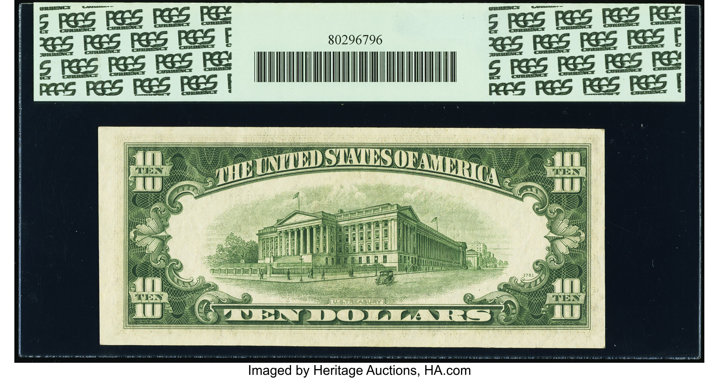 image for: Fr. 2013-E* $10 1950C Federal Reserve Star Note. PCGS Choice New 63PPQ....