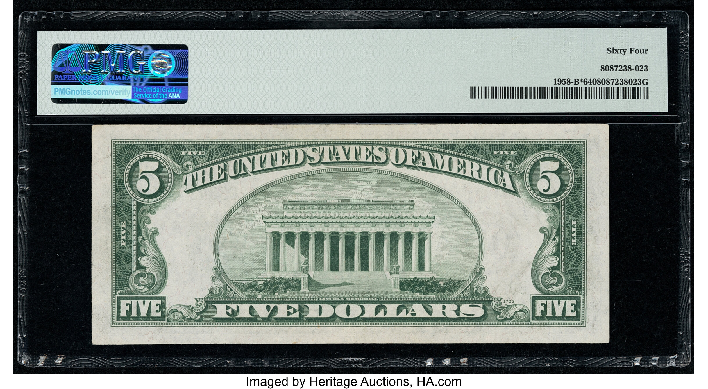 image for: Fr. 1958-B* $5 1934B Federal Reserve Star Note. PMG Choice Uncirculated 64....