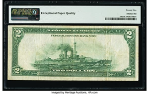 image for: Fr. 780 $2 1918 Federal Reserve Bank Note PMG Very Fine 25 EPQ....