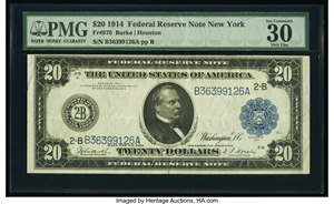 image for: Fr. 970 $20 1914 Federal Reserve Note PMG Very Fine 30 EPQ....