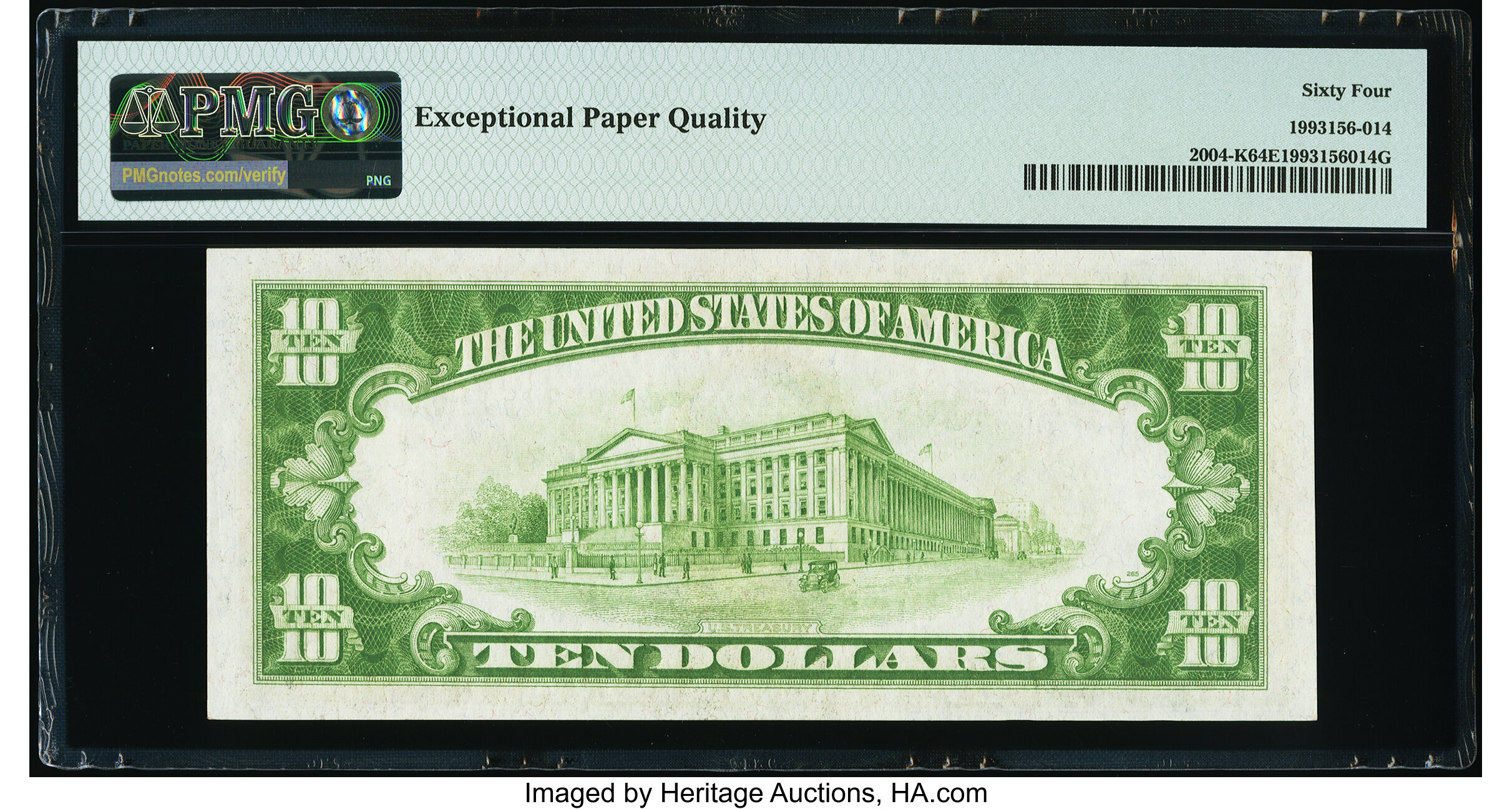 image for: Fr. 2004-K $10 1934 Federal Reserve Note. PMG Choice Uncirculated 64 EPQ....