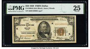 image for: Fr. 1880-K $50 1929 Federal Reserve Bank Note. PMG Very Fine 25....