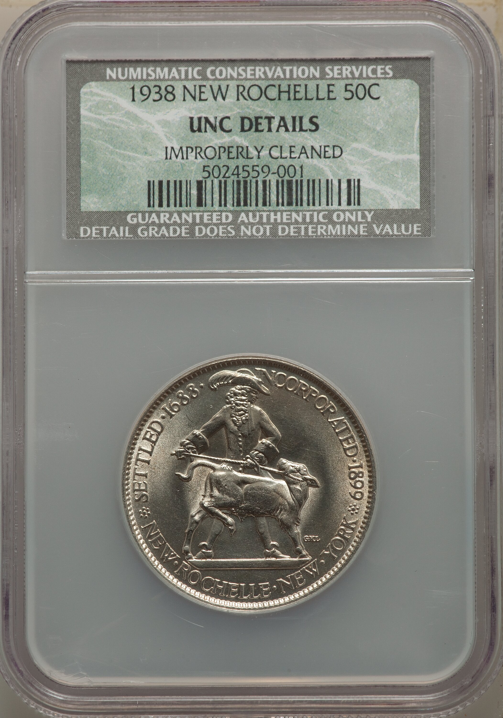 1938 50c New Rochelle XF40 thumbnail 11