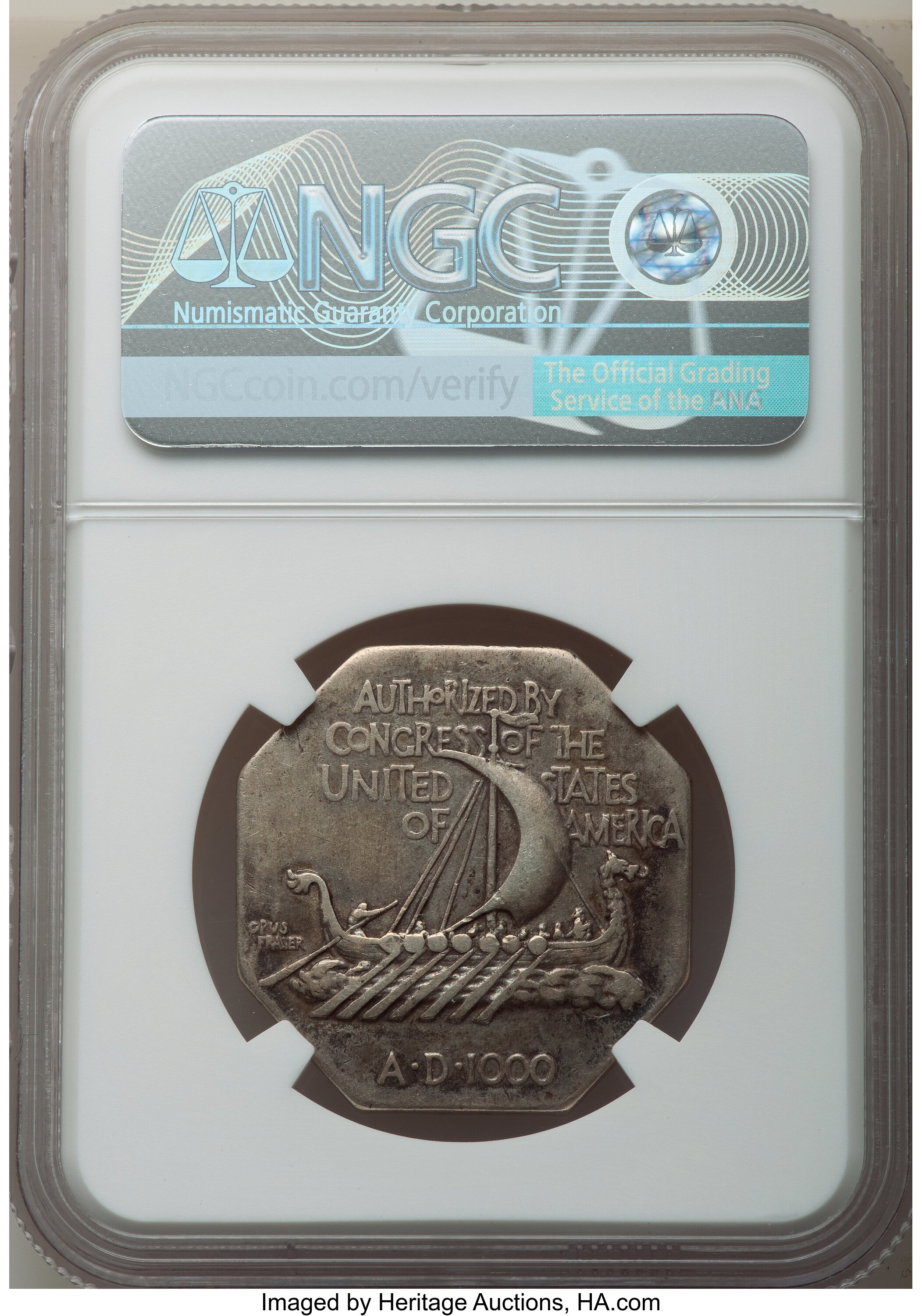 1925 Medal Norse American, Thick F15 thumbnail 8