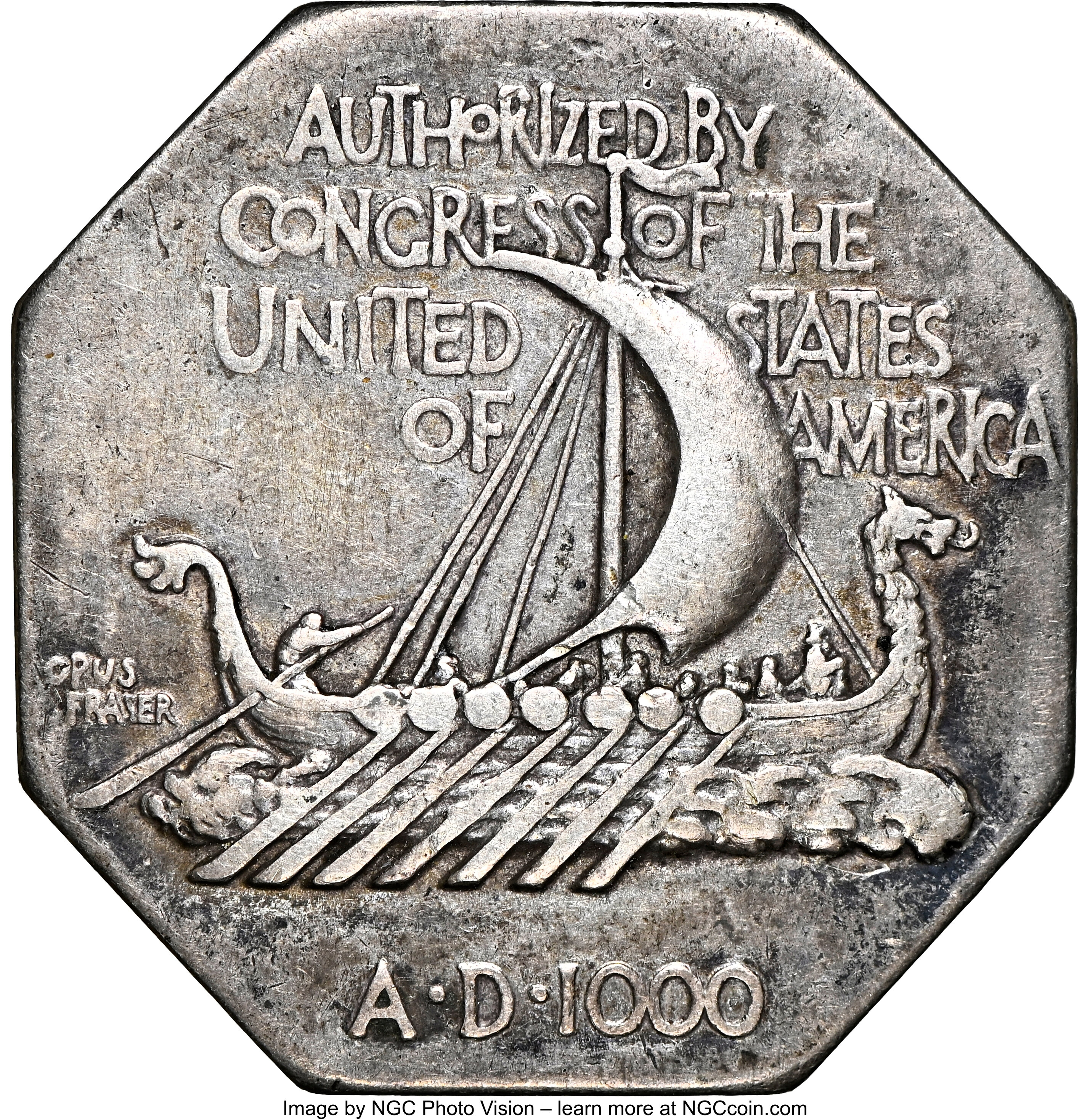 1925 Medal Norse American, Thick F15 thumbnail 9