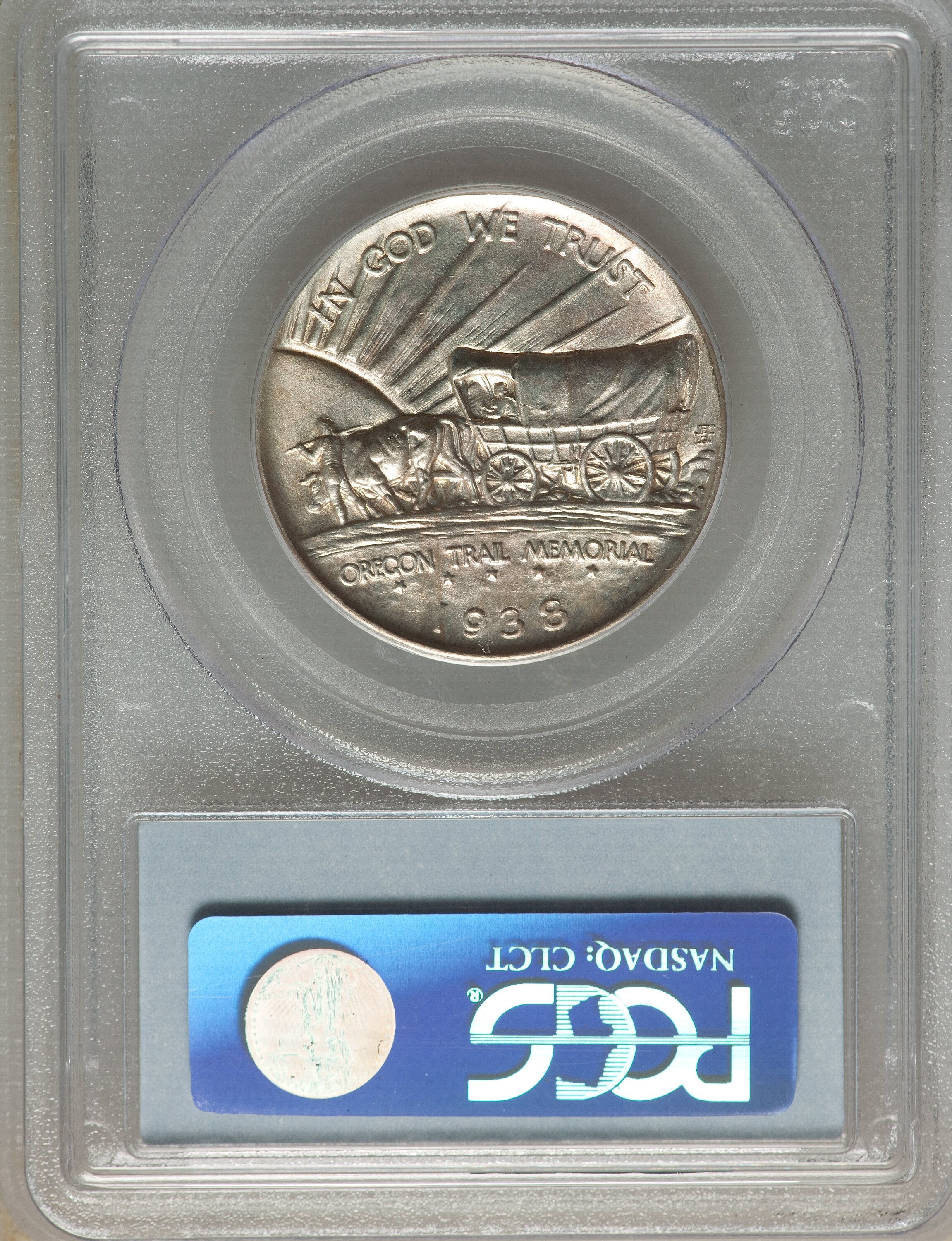 1938-D 50c Oregon Trail AU58 thumbnail 12