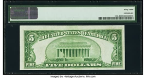 image for: Fr. 1950-B $5 1928 Federal Reserve Note. PMG Choice Uncirculated 63....