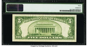 image for: Fr. 1951-F $5 1928A Federal Reserve Note. PMG Very Fine 30....