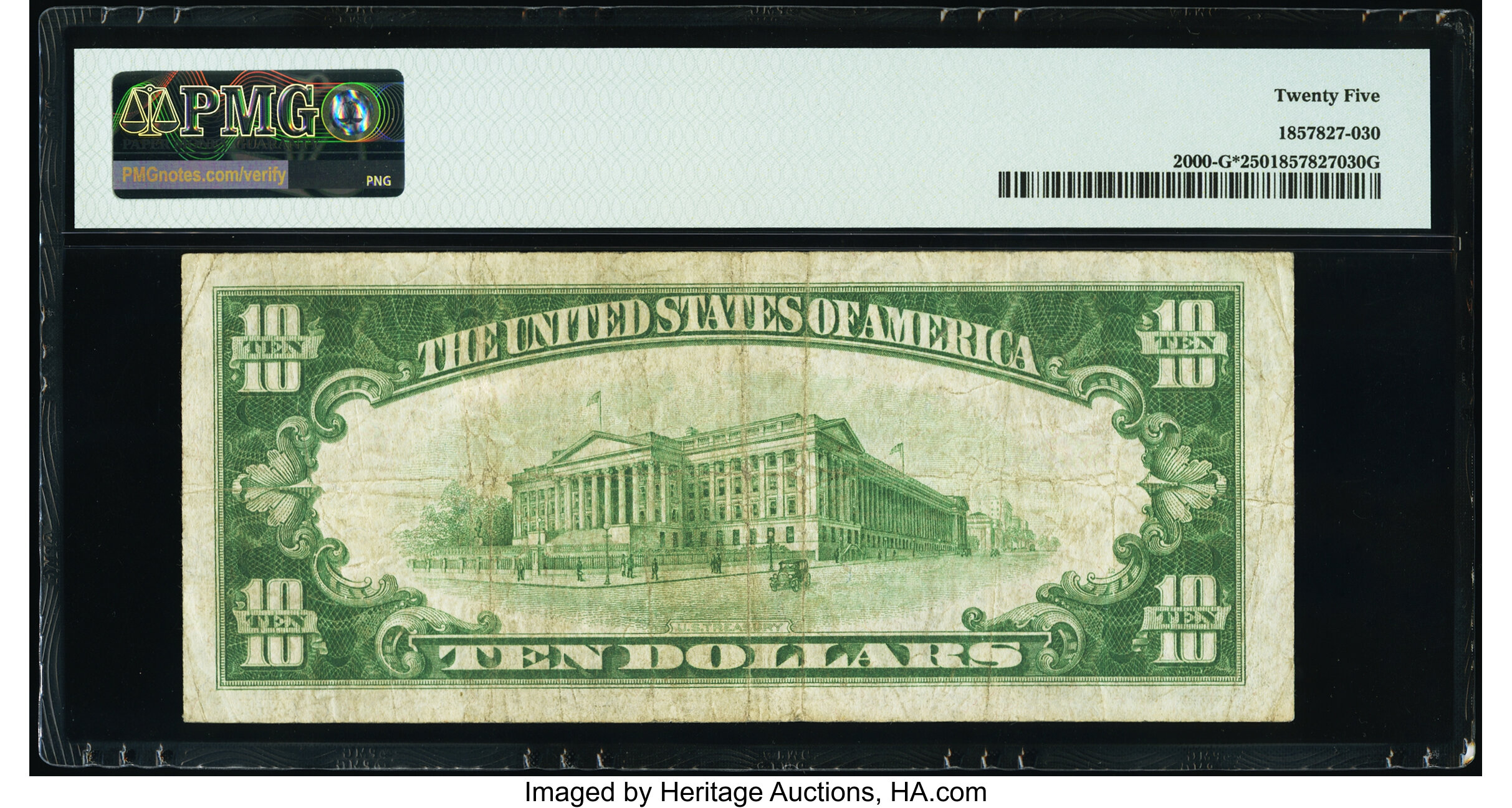 image for: Fr. 2000-G* $10 1928 Federal Reserve Star Note. PMG Very Fine 25....