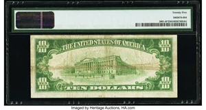 image for: Fr. 2001-B* $10 1928A Federal Reserve Star Note. PMG Very Fine 25....