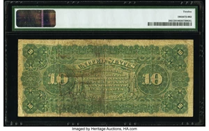image for: Fr. 295 $10 1886 Silver Certificate PMG Fine 12....