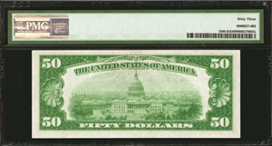image for: Fr. 1880-K. 1929 $50 Federal Reserve Bank Note. Dallas. PMG Choice Uncirculated 63.