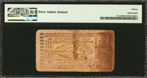 image for: NJ-169. New Jersey. April 16, 1764. 6 Pounds. PMG Choice Fine 15 Net. Piece Added, Stained.