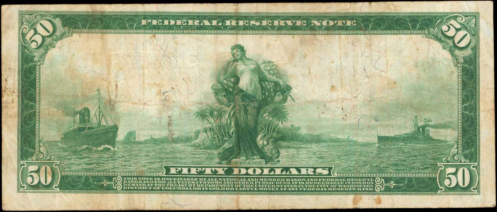 image for: Fr. 1042. 1914 $50  Federal Reserve Note. Richmond. Very Fine.