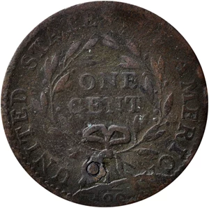 image for: 1794 Liberty Cap Cent. S-59. Rarity-3. Breen Die State V, Late. Head of 1794. Very Good, Environmental Damage, Holed and Plugged.