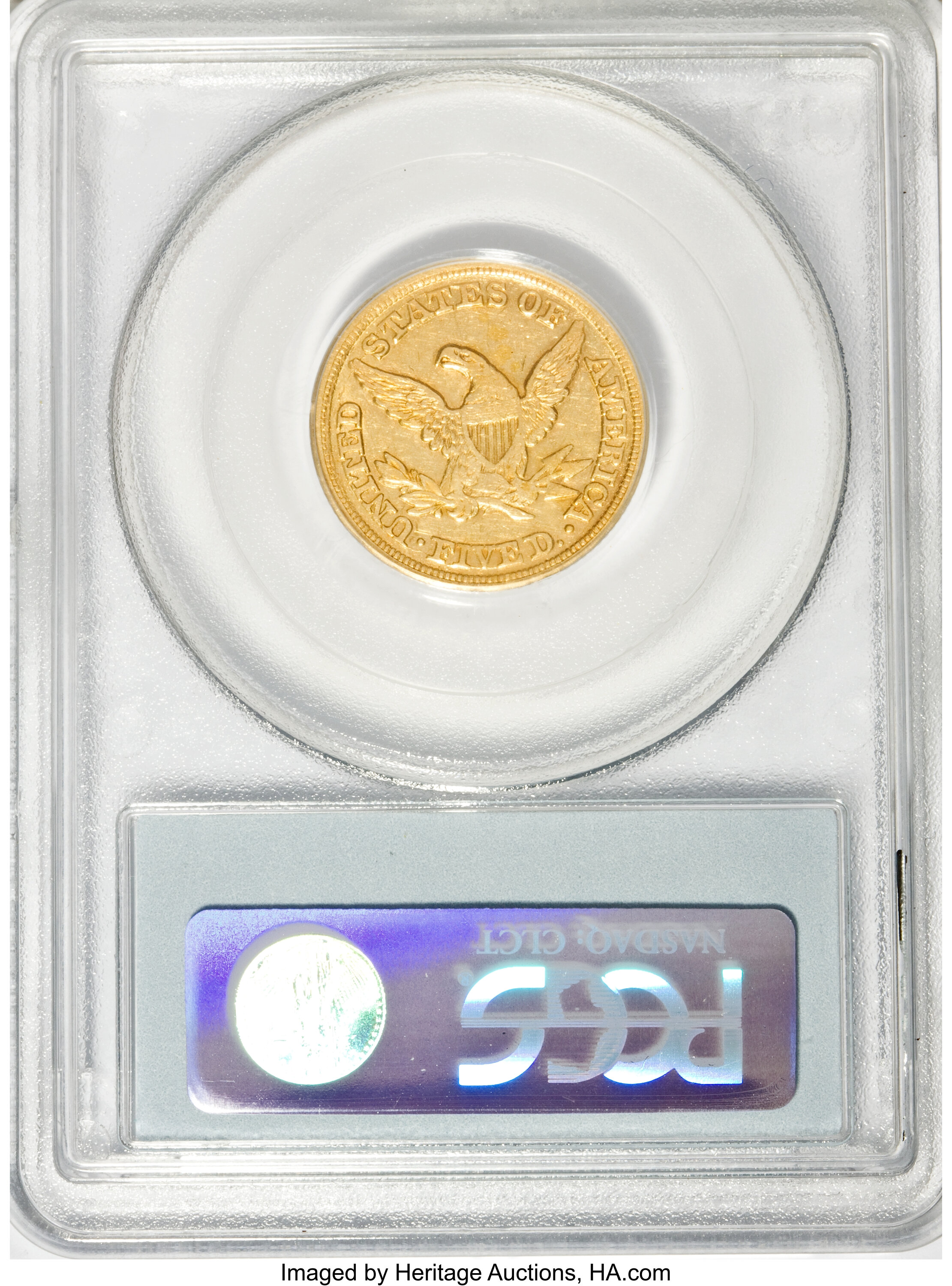 image for: 1850-D $5 Weak D XF40 PCGS....