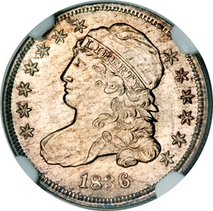 image for: 1836 10C MS66 NGC. CAC....