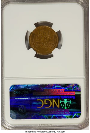 image for: 1942 1C Lincoln Cent--Obverse Struck Thru Struck Fragment--AU55 NGC....