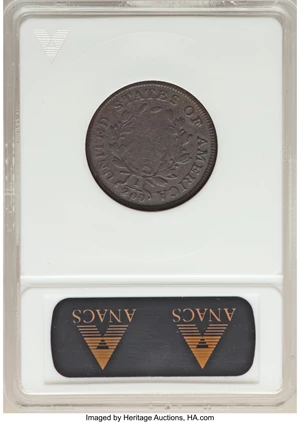 image for: 1805 1/2 C Small 5, Stems, C-3, B-3, R.4, VG8 ANACS. Mintage 814,464. ...