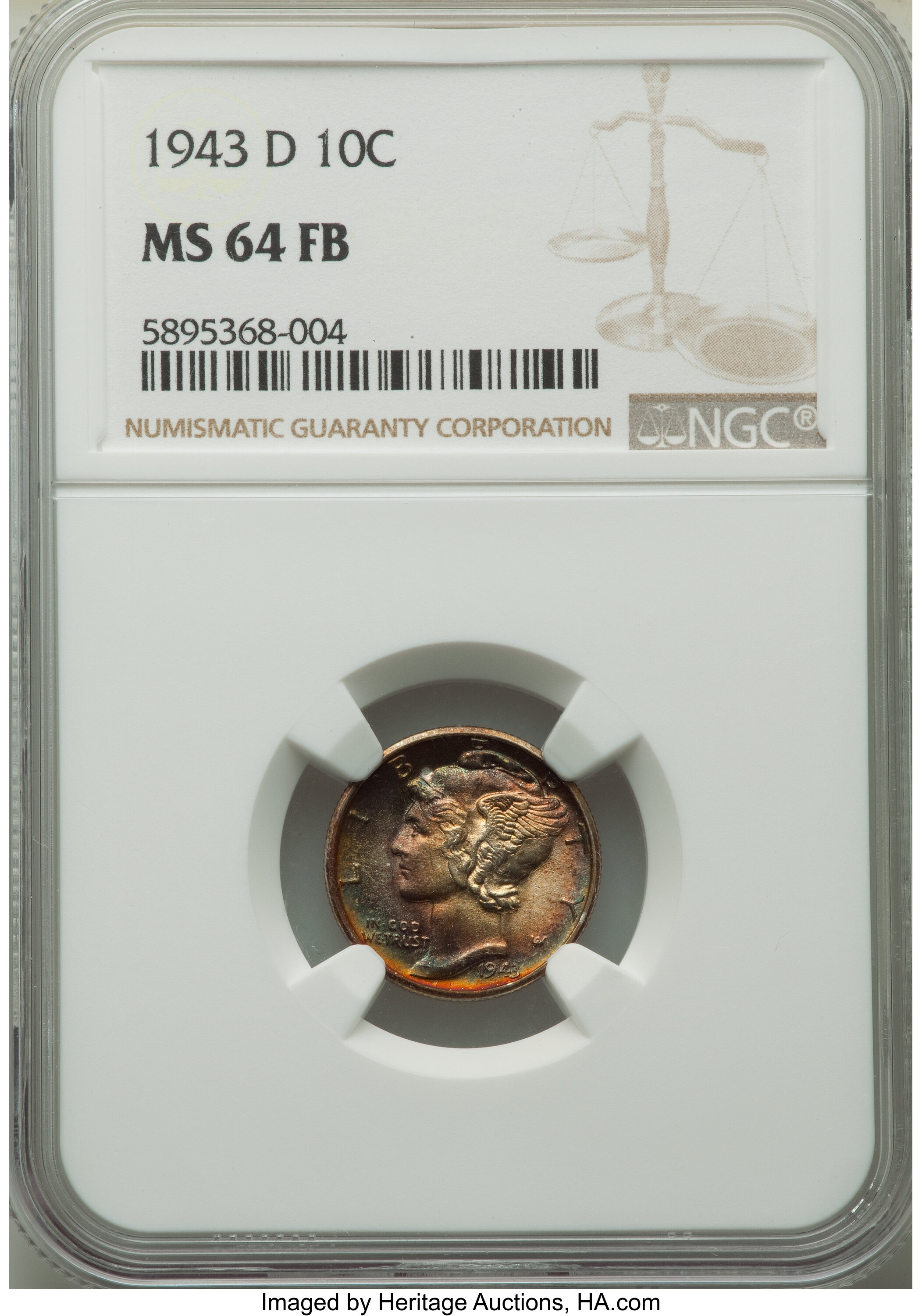 1943-D 10c MS FB MS64 FB thumbnail 8