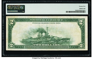 image for: Fr. 763 $2 1918 Federal Reserve Bank Note PMG Very Fine 25....