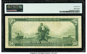 image for: Fr. 1039a $50 1914 Federal Reserve Note PMG Very Fine 25....