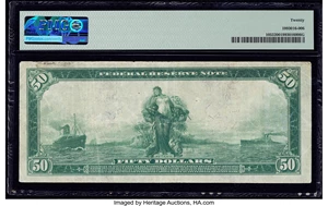 image for: Fr. 1053 $50 1914 Federal Reserve Note PMG Very Fine 20....