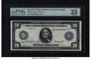 image for: Fr. 978 $20 1914 Federal Reserve Note PMG Very Fine 25....
