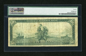 image for: Fr. 1025 $50 1914 Federal Reserve Note PMG Fine 12....