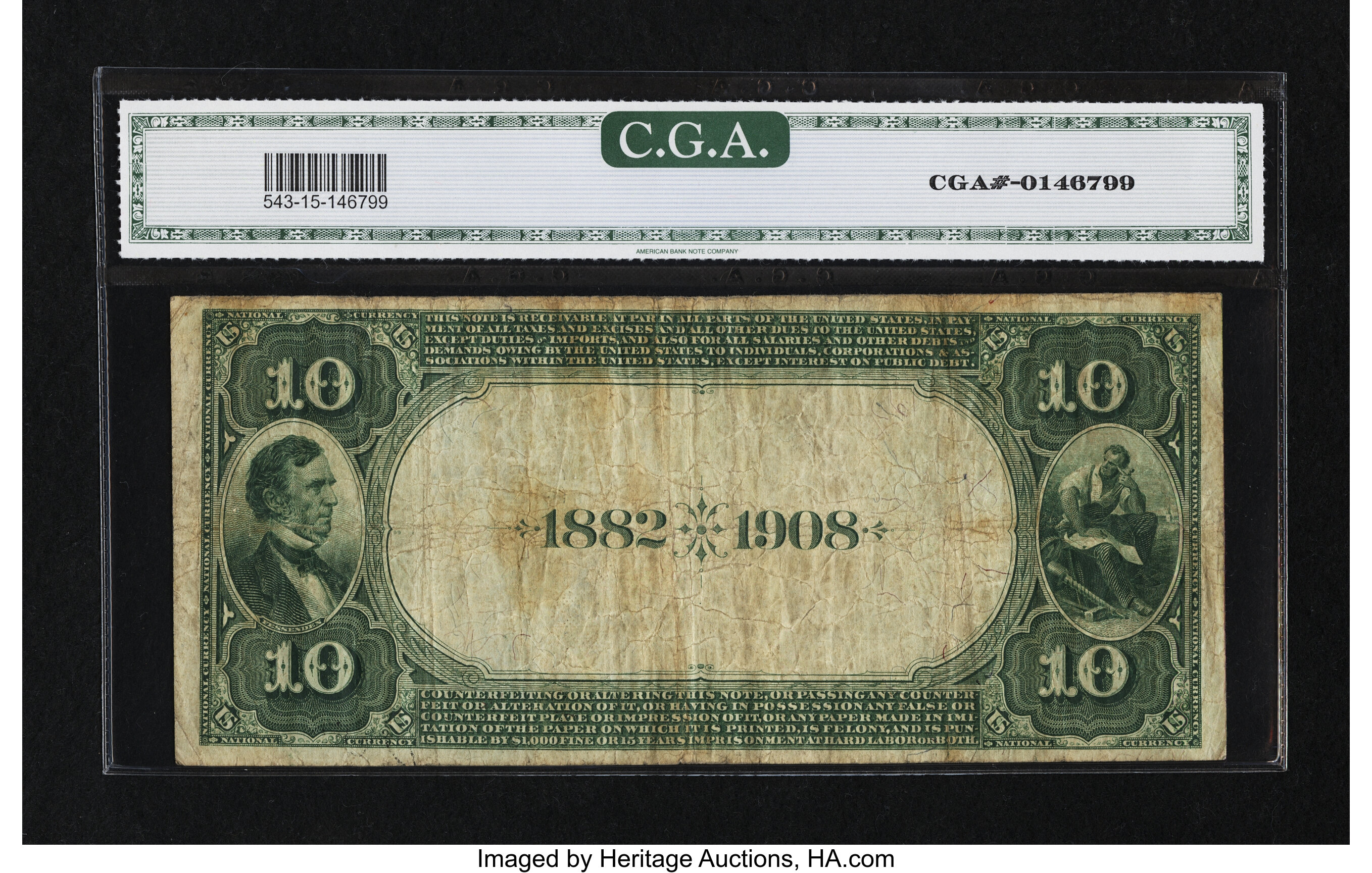 image for: New York, NY - $10 1882 Date Back Fr. 543 The Chase NB Ch. # (E)2370...