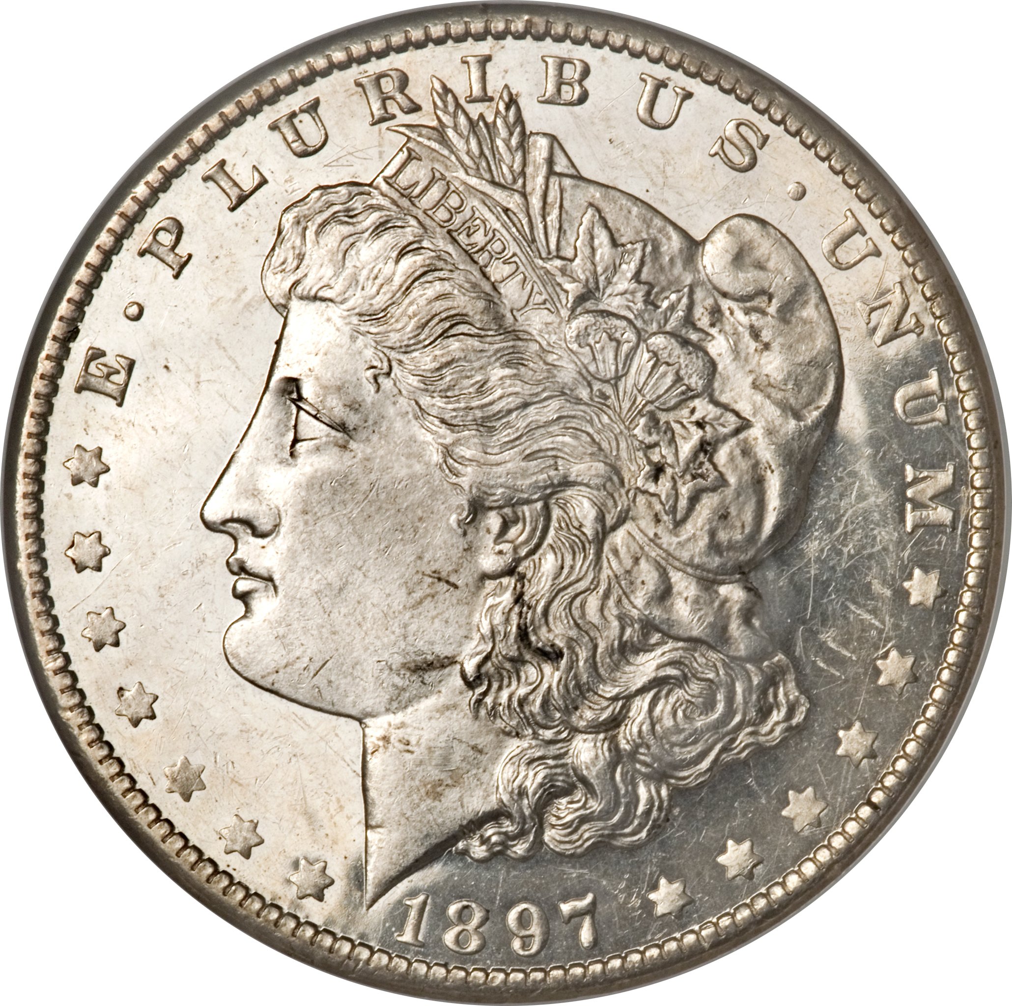 image for: 1897-O $1 MS61 Deep Mirror Prooflike NGC....