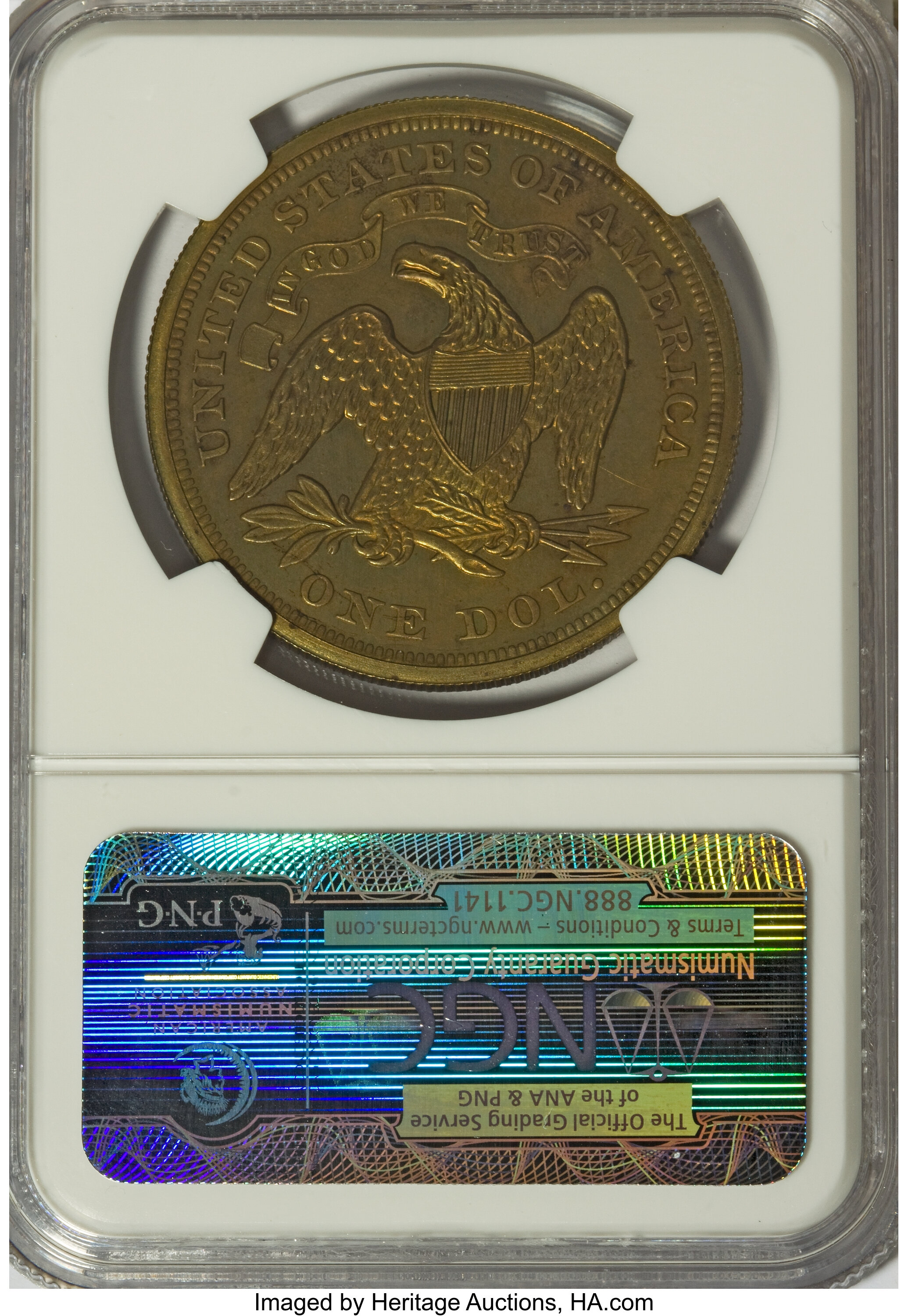 image for: 1867 $1 Dollar, Judd-593, Pollock-657, High R.7, PR65 NGC....