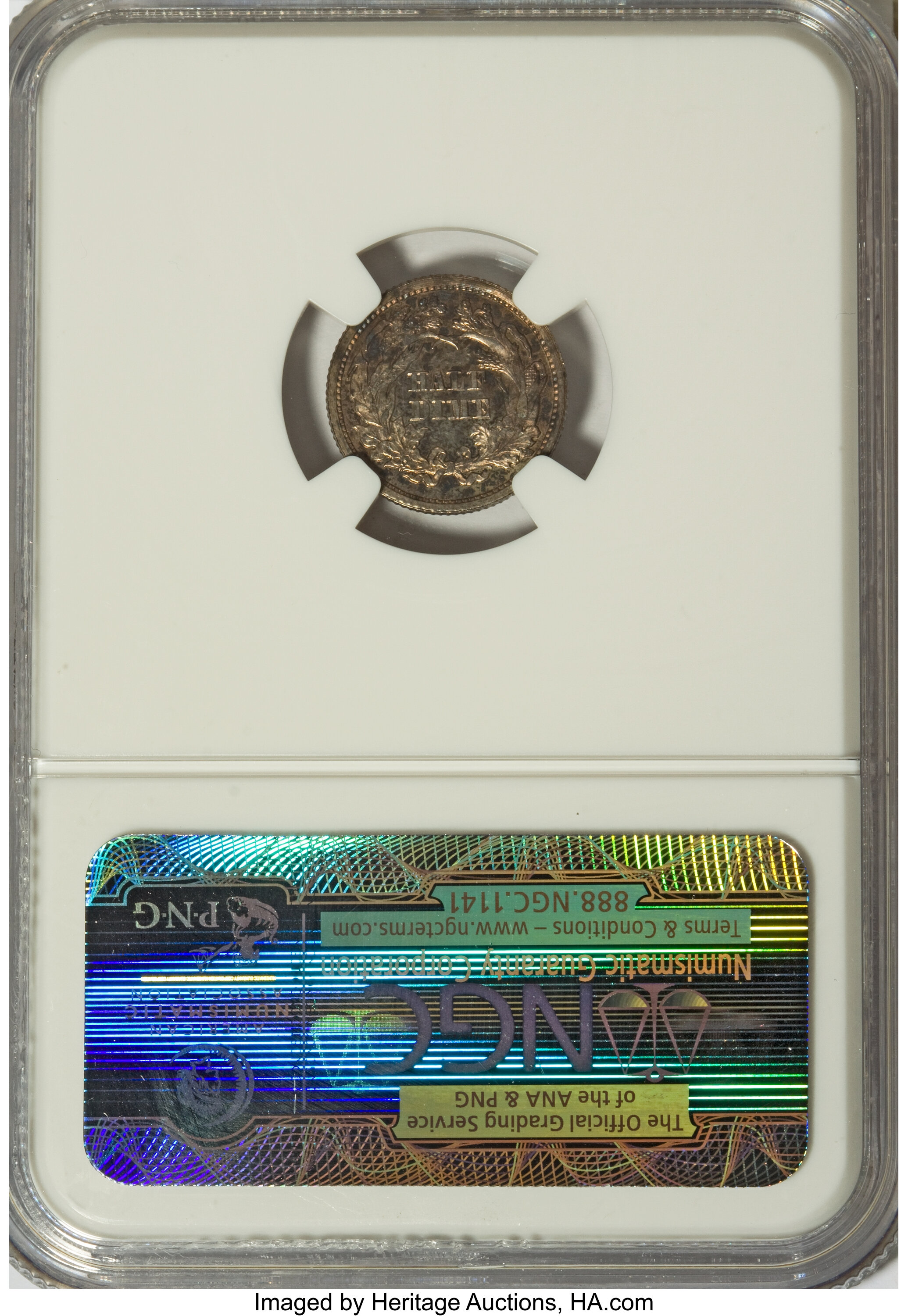 image for: 1870 H10C Half Dime, Judd-815, Pollock-904, Low R.7, PR64 NGC....