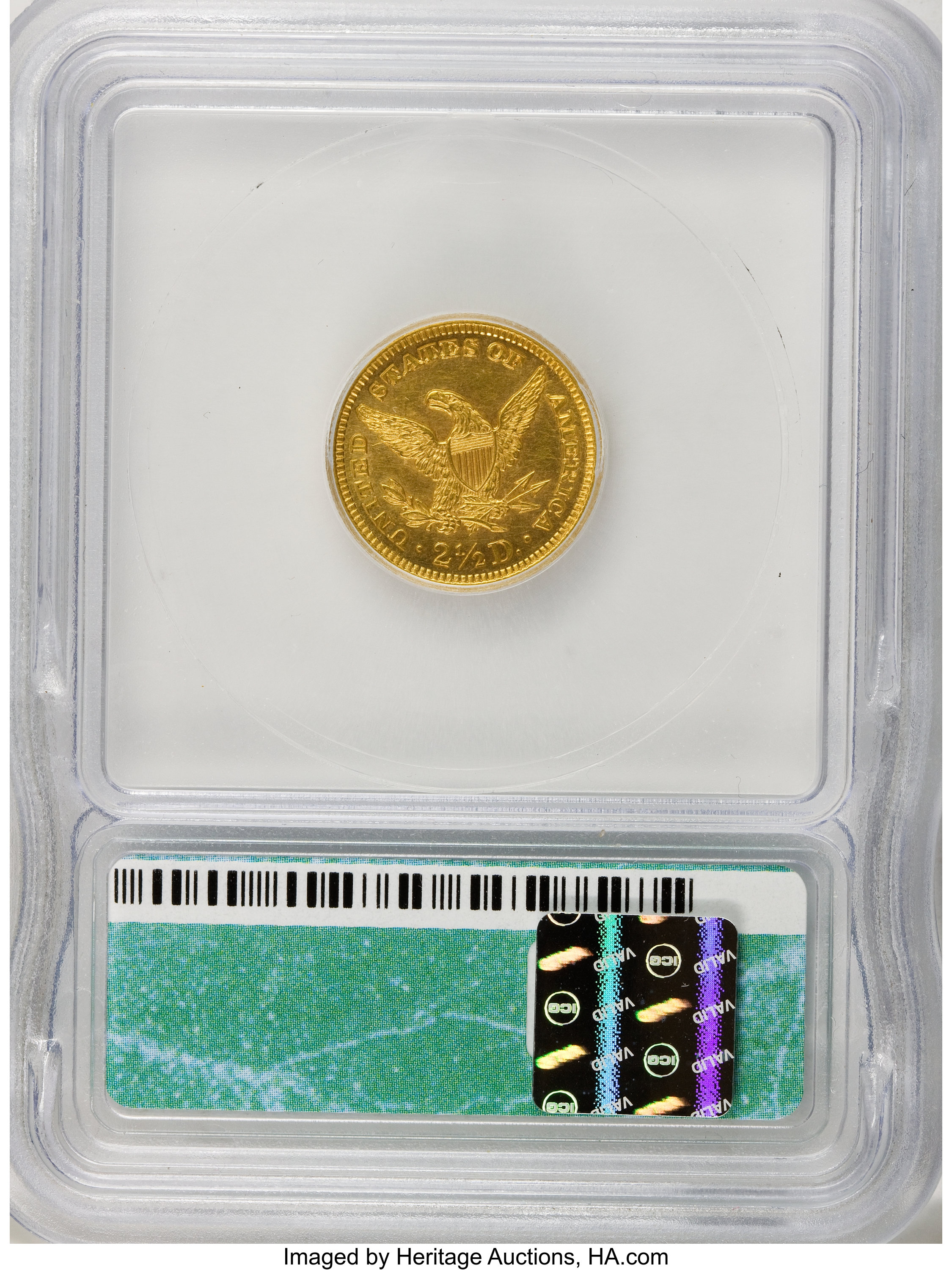 image for: 1901 $2 1/2 --Cleaned--ICG. PR60 Details....