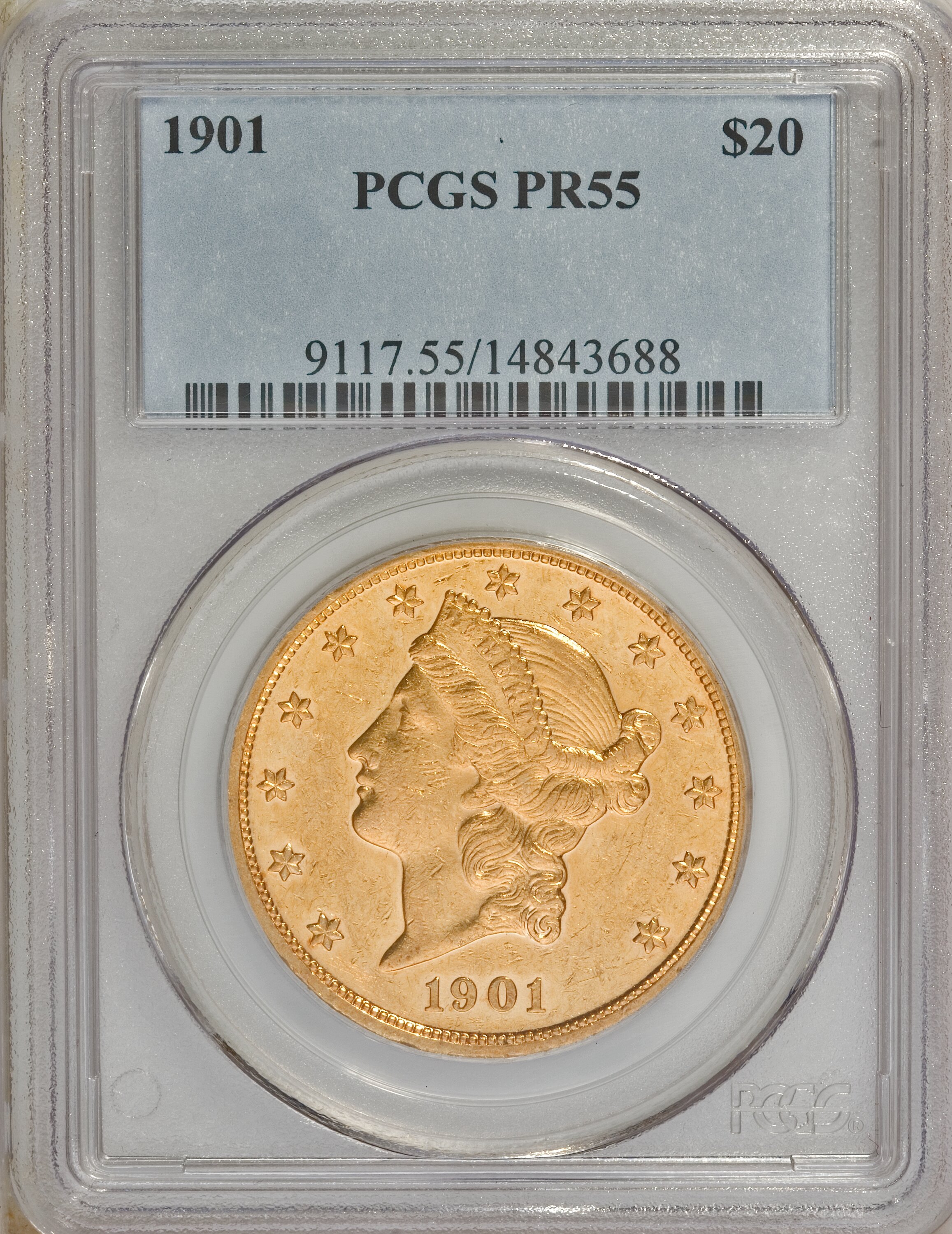 image for: 1901 $20 PR55 PCGS....