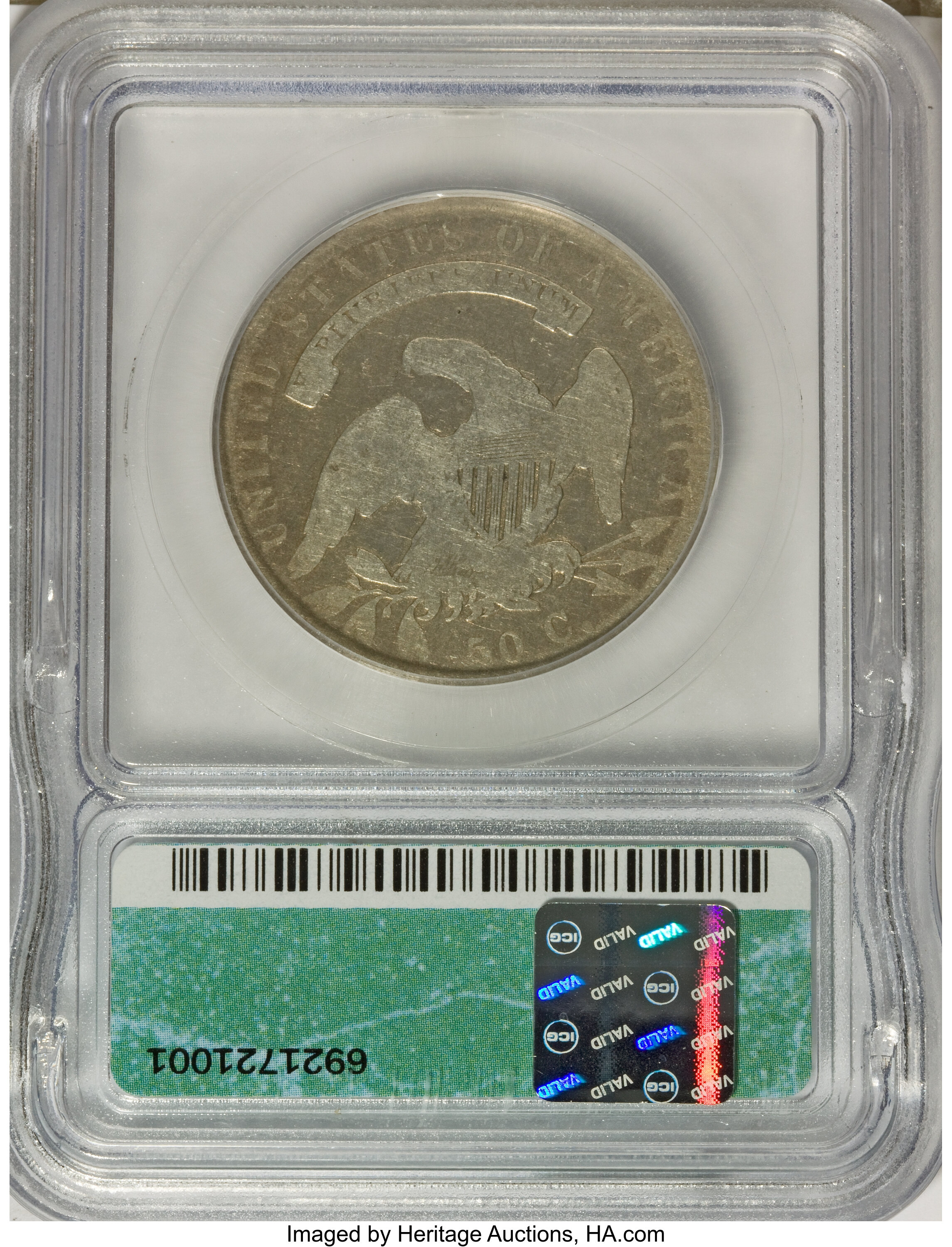 1834 50c Large Date, Large Letters AG3 CAC thumbnail 6