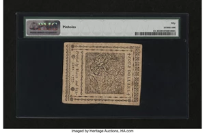 image for: Continental Currency May 20, 1777 $4 PMG About Uncirculated 50....