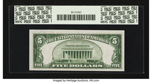 image for: Fr. 1955-L $5 1934 Light Green Seal Federal Reserve Note. PCGS Very Choice New 64PPQ....
