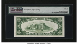 image for: Fr. 2004-B $10 1934 Federal Reserve Note. PMG Gem Uncirculated 65 EPQ....