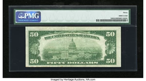 image for: Fr. 1880-K $50 1929 Federal Reserve Bank Note. PMG Very Fine 30....