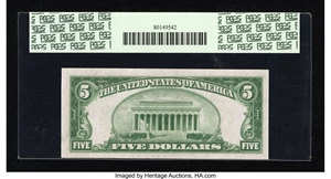 image for: Fr. 1955-L $5 1934 Light Green Seal Federal Reserve Note. PCGS Very Choice New 64PPQ....