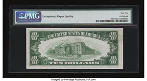 image for: Fr. 2004-B $10 1934 LGS Federal Reserve Note. PMG Gem Uncirculated 65 EPQ....