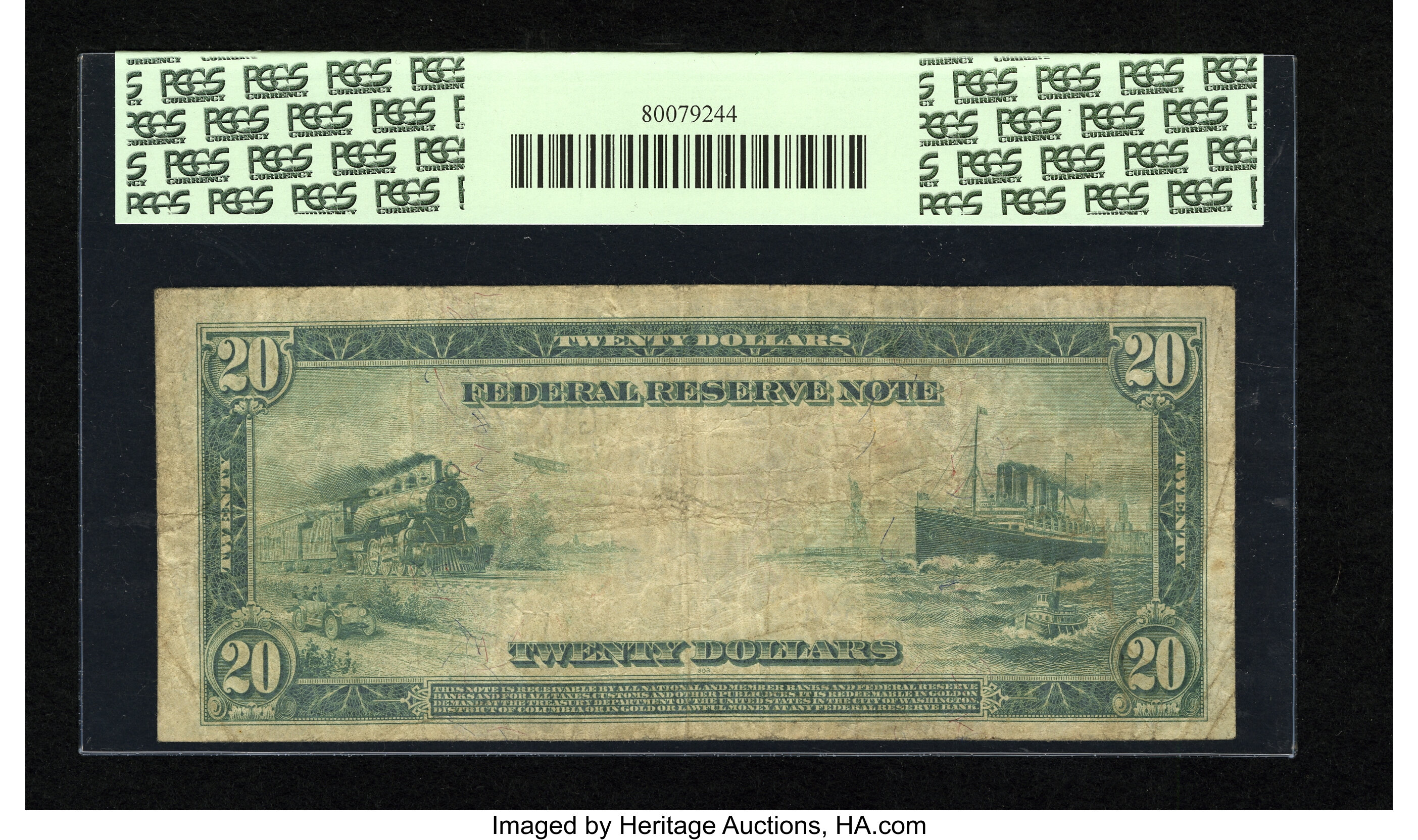 image for: Fr. 989 $20 1914 Federal Reserve Note PCGS Fine 12....