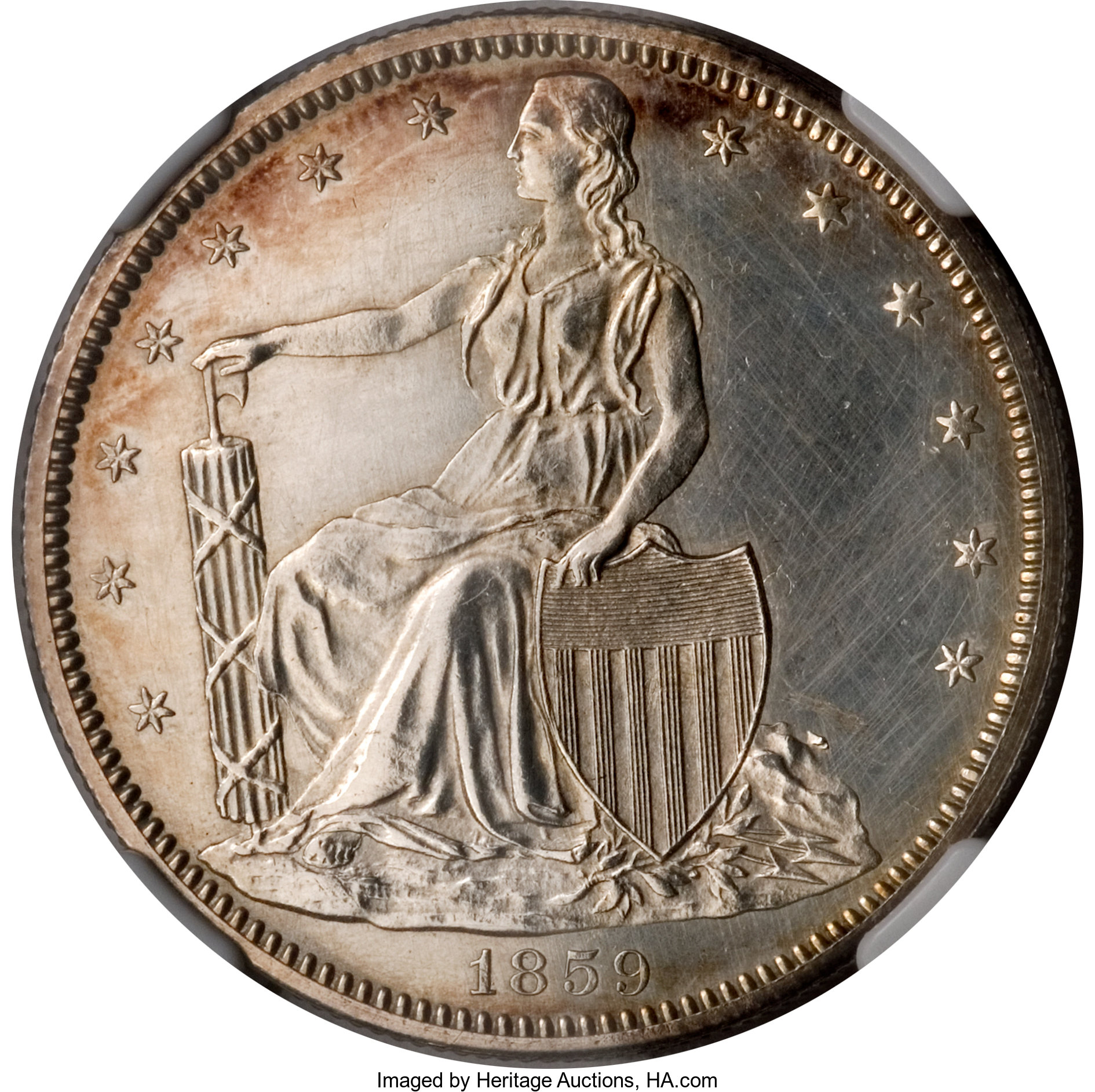 image for: 1859 P50C Half Dollar, Judd-251, Pollock-290, High R.7, PR61 NGC....