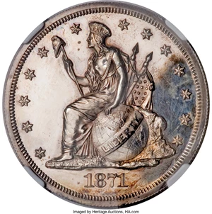 image for: 1871 $1 Dollar, Judd-1138A, Pollock-1276, R.8, PR62 NGC....