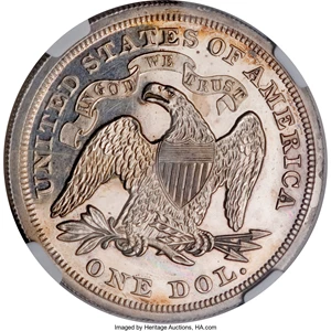 image for: 1871 $1 Dollar, Judd-1138A, Pollock-1276, R.8, PR62 NGC....
