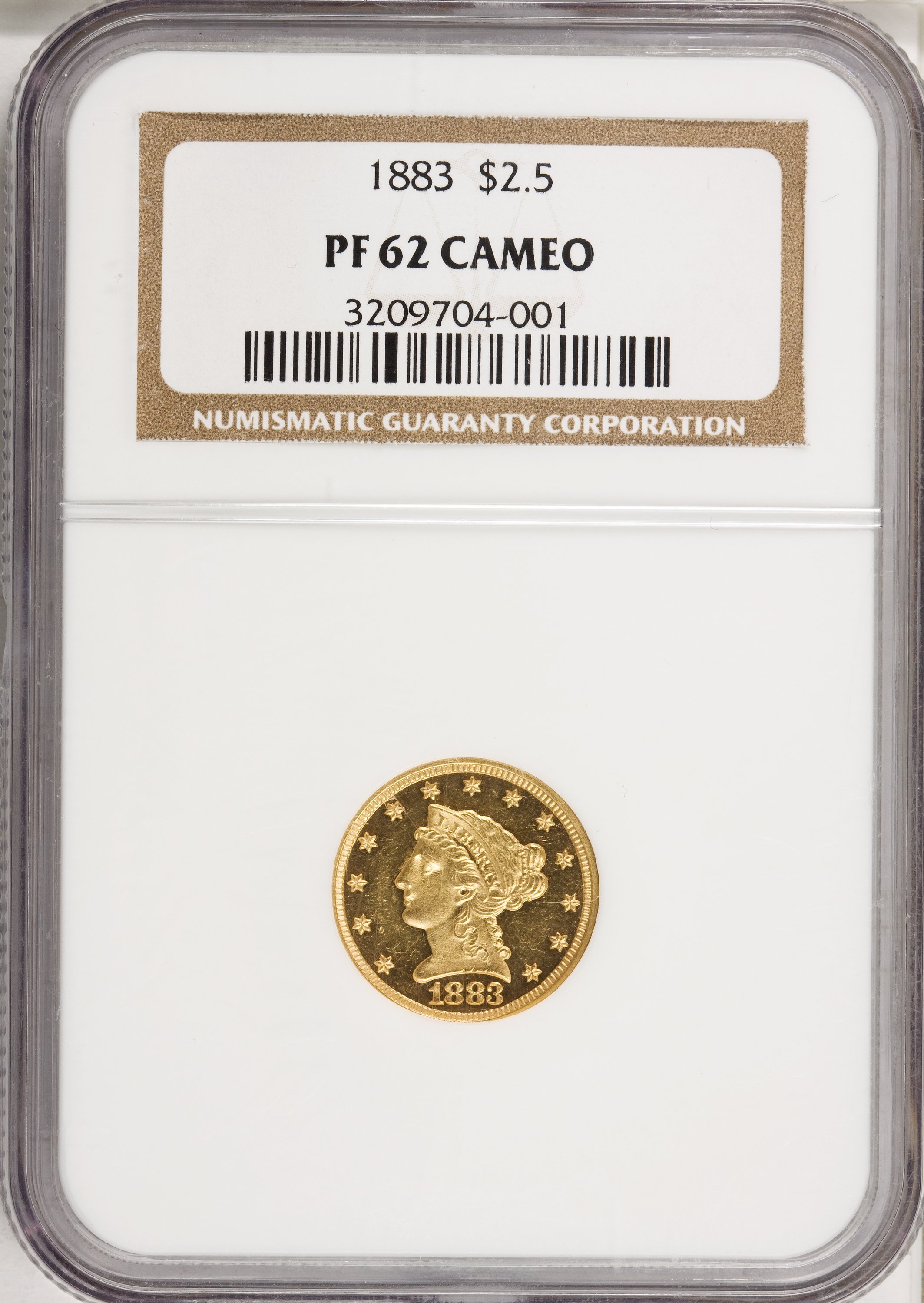 image for: 1883 $2 1/2 PR62 Cameo NGC....