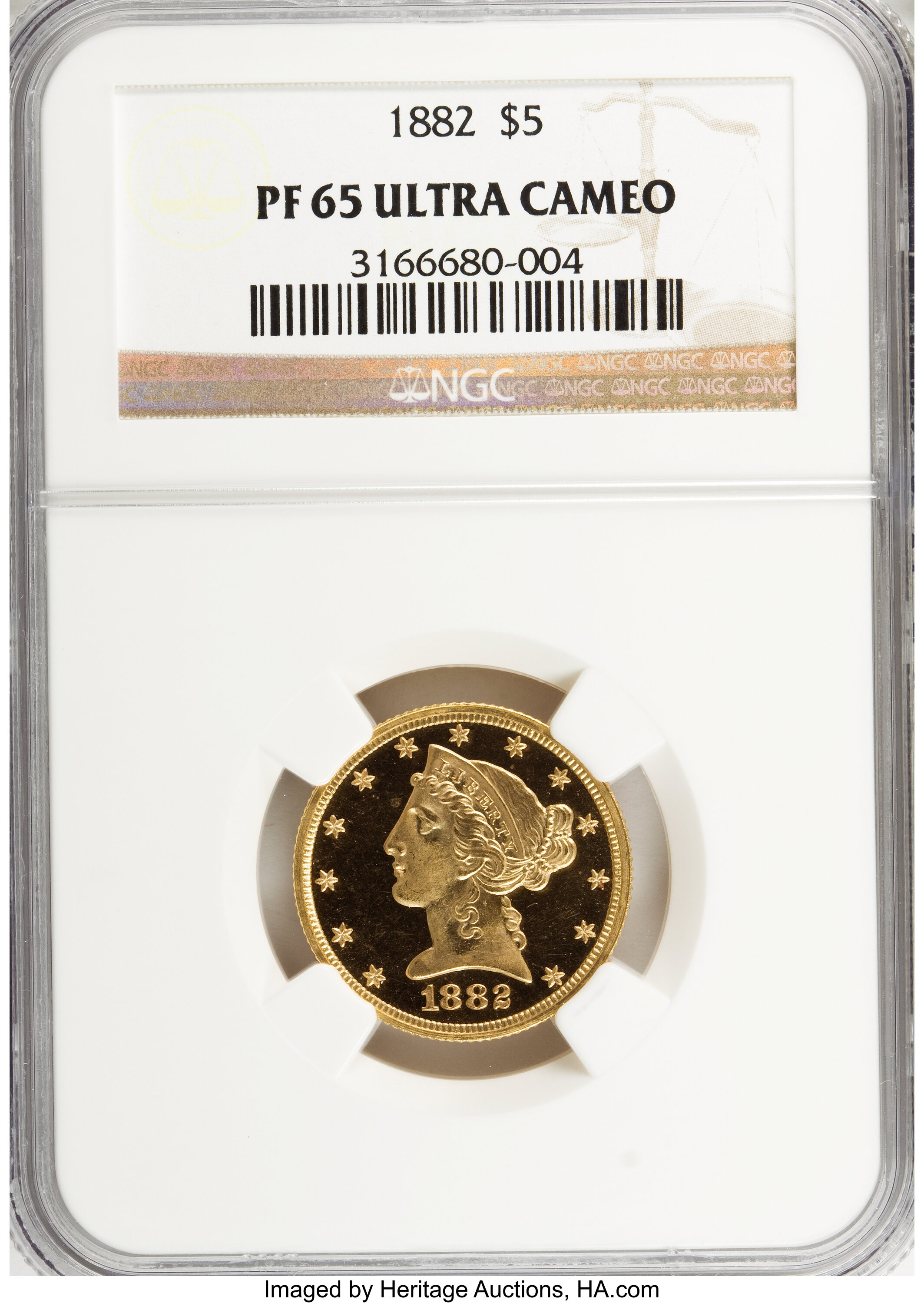 image for: 1882 $5 PR65 Ultra Cameo NGC....