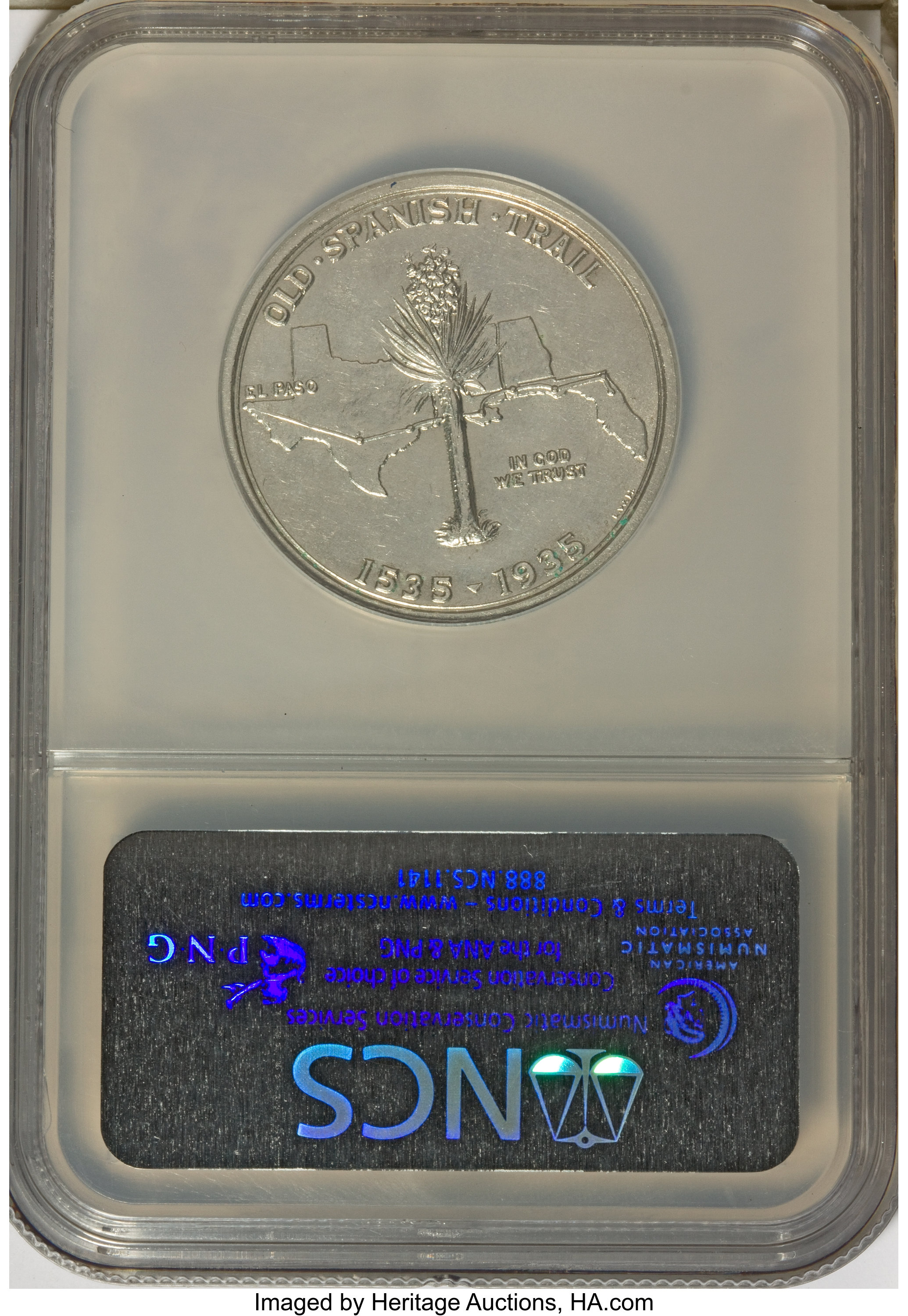 1935 50c Spanish Trail AU50 CAC thumbnail 4