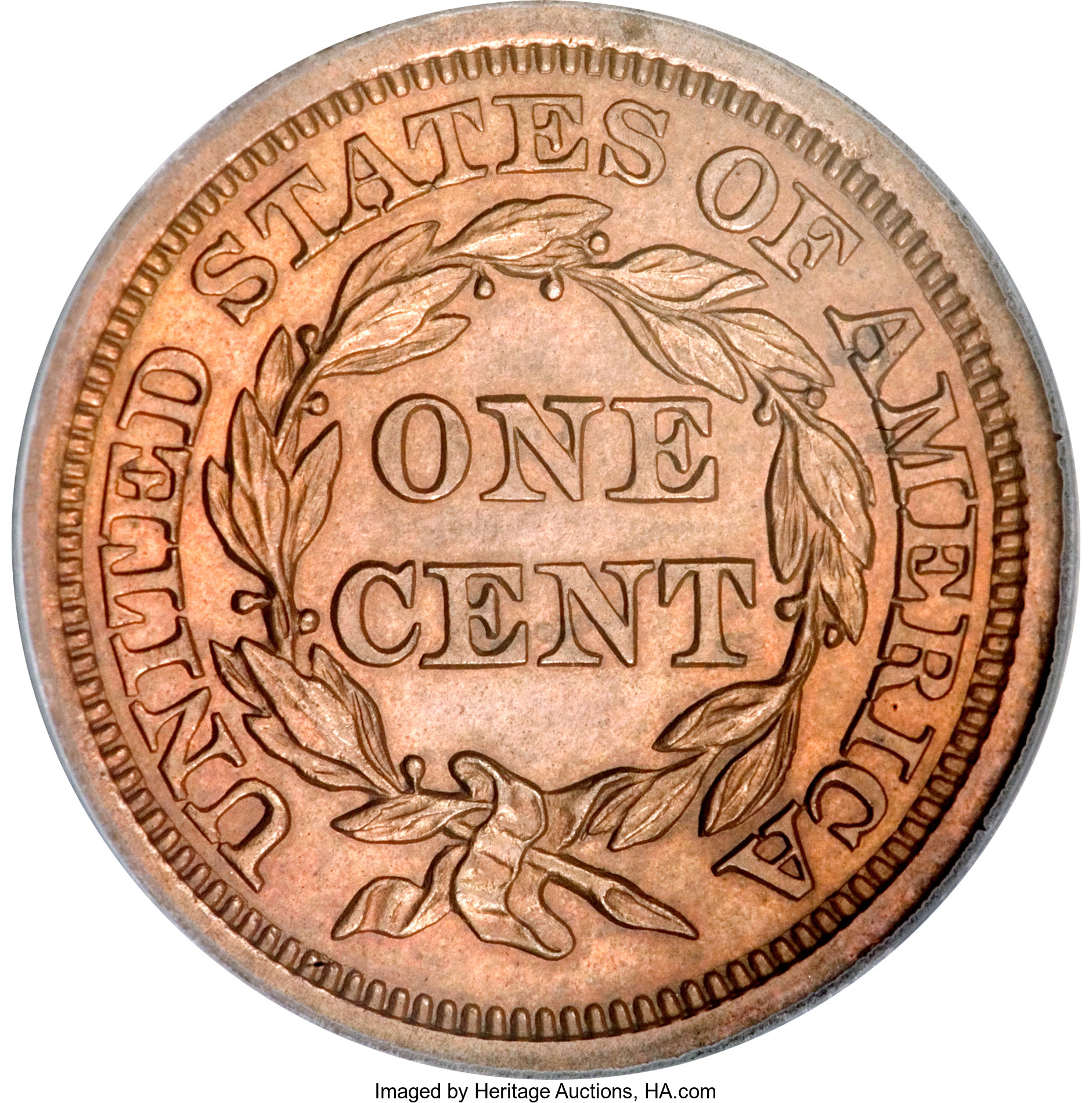 image for: 1855 1C PR64 Brown PCGS....